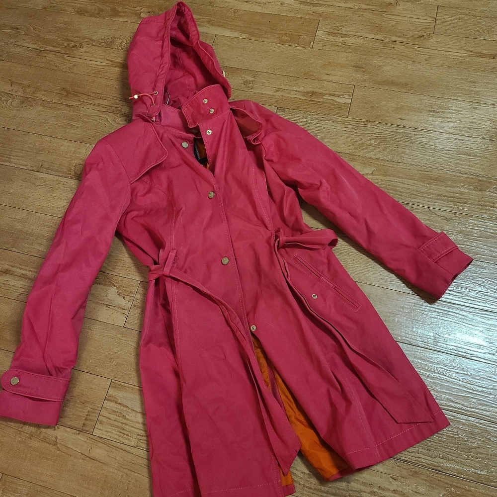 Tommy Hilfiger Pink Rain Coat Size XS